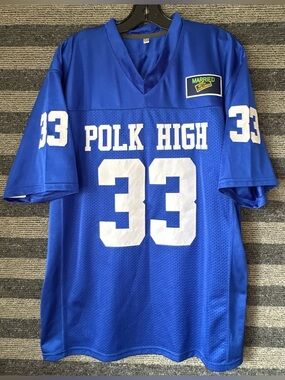 Married with Children Al Bundy Polk High Men's Blue #33 Football Jersey Large